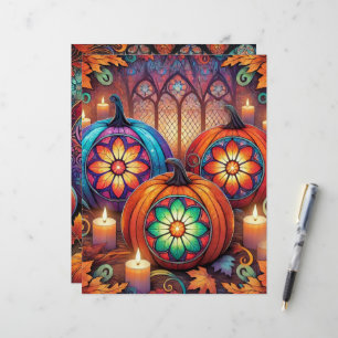 Christian Stained Glass Halloween Scrapbook Paper
