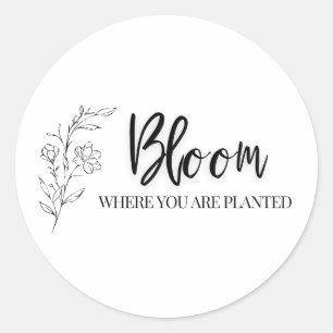 Christian sticker Bloom Faith Inspirational
