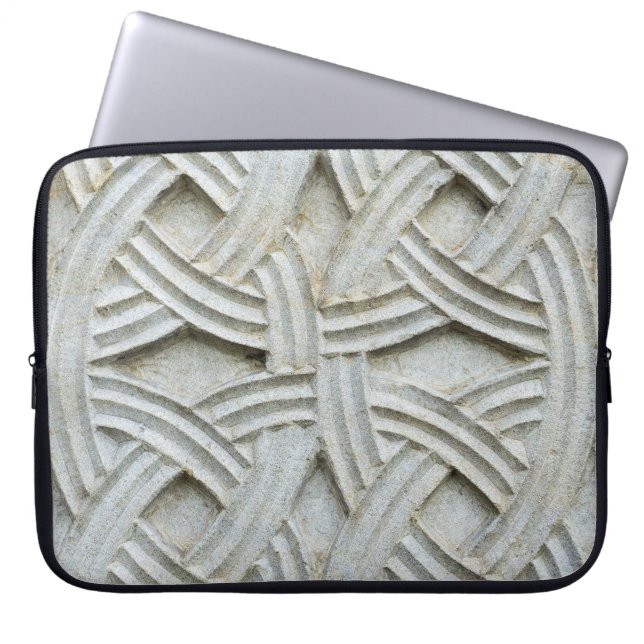 Christian Stone Carving Ancient Pattern Laptop Sleeve (Front)