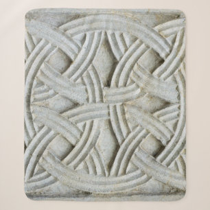 Christian Stone Carving Ancient Pattern Sherpa Blanket