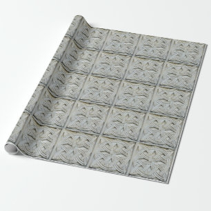 Christian Stone Carving Ancient Pattern Wrapping Paper