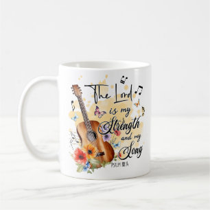 Christian Strength and Song Guitar Psalm 188:14 Coffee Mug