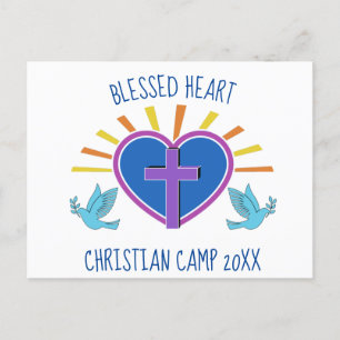 Christian Summer Camp Custom Religious Retreat Postcard