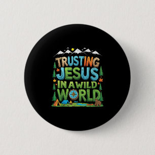 Christian Summer True North Vbs 2025 Trusting Jesu 6 Cm Round Badge