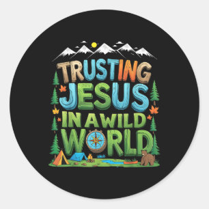 Christian Summer True North Vbs 2025 Trusting Jesu Classic Round Sticker