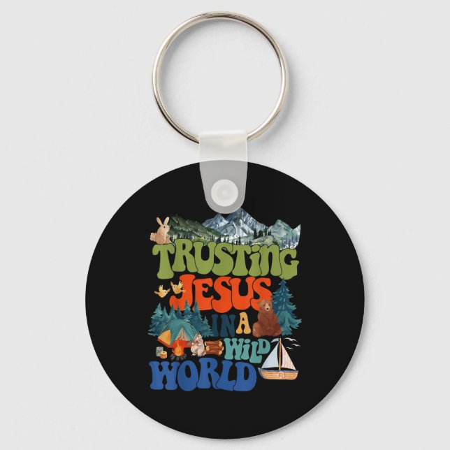 Christian Summer True North Vbs 2025 Trusting Jesu Key Ring (Front)