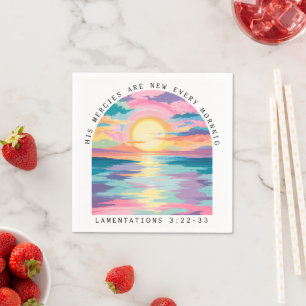 Christian Sunset Bible Verse Napkin