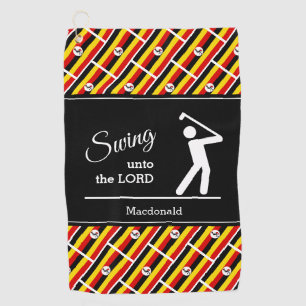 Christian Swing Unto The Lord Custom UGANDA  Golf Towel