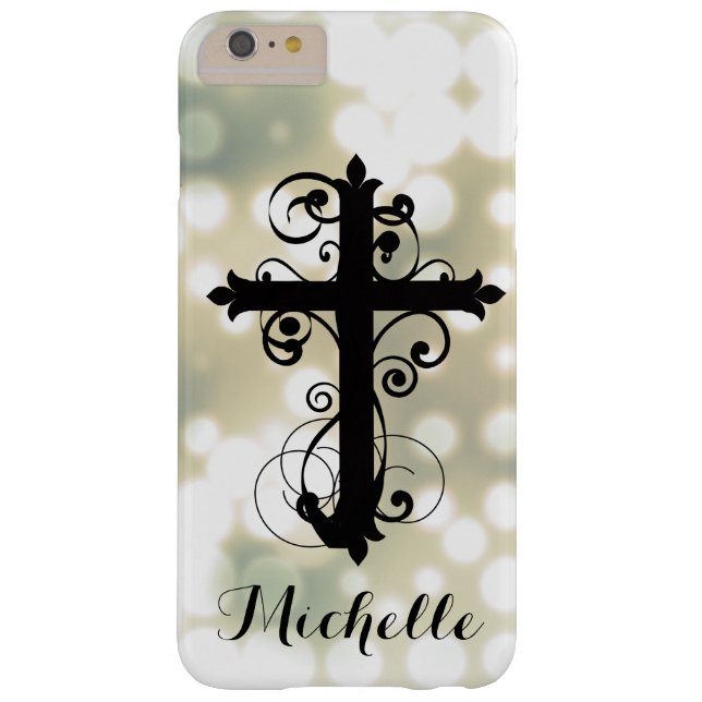 Christian Swirling Cross Custom iPhone Case (Back)