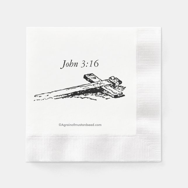 Christian Symbol Cross Napkin (Front)