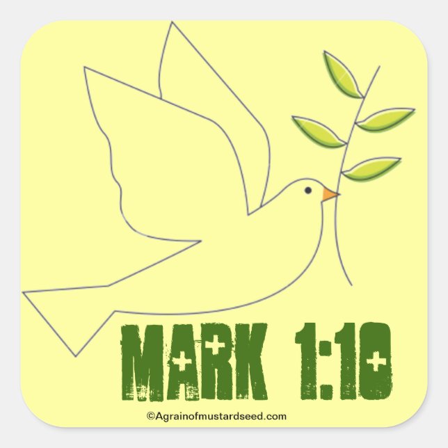 Christian Symbol Square Sticker (Front)