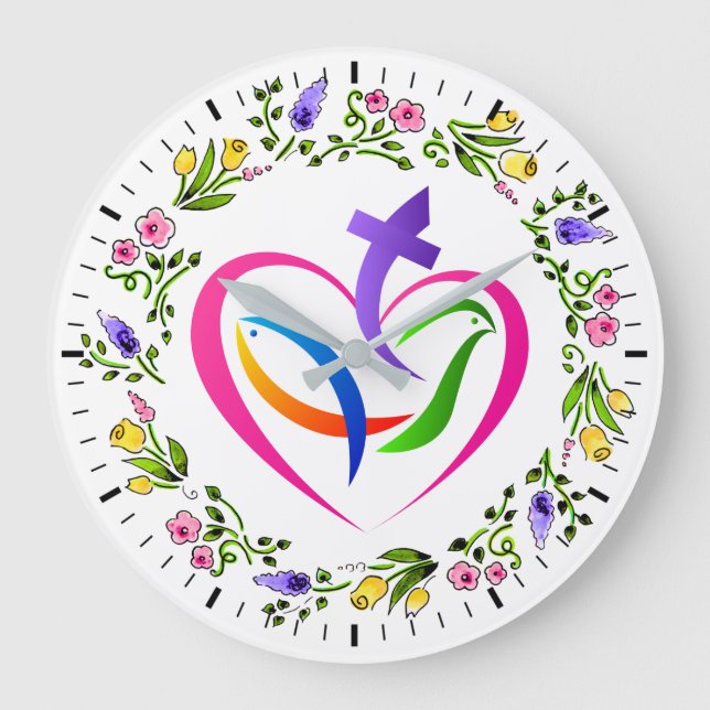 Christian Symbols Clock (Front)