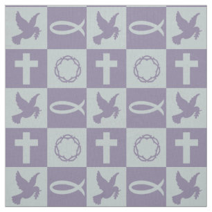 Christian Symbols Fabric