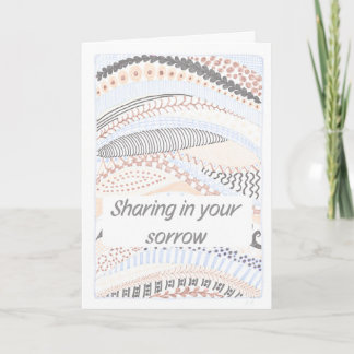 Christian Sympathy Card Brown Striations Design