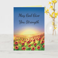 Christian Sympathy Card (field of flowers)