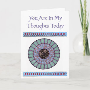 Christian Sympathy Card Purple Green Medallion