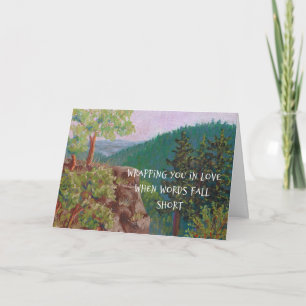 Christian Sympathy Mountain Cliff Card