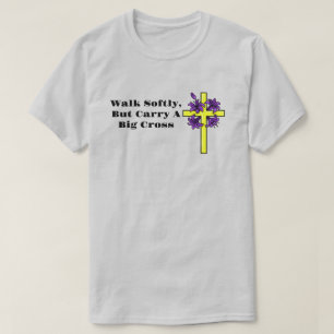 Christian T-shirt with Easter Cross  Customise It!