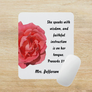 Christian Teacher Appreciation Custom Name Mouse Pad