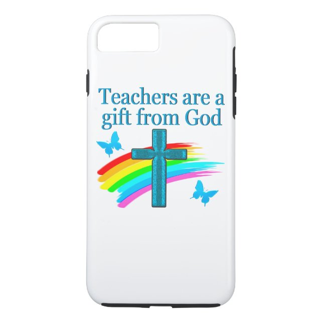 CHRISTIAN TEACHER CROSS AND BUTTERFLY DESIGN Case-Mate iPhone CASE (Back)