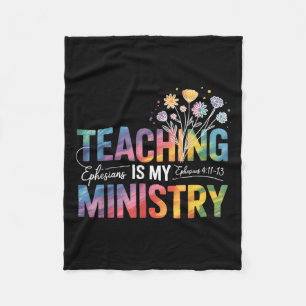 Christian Teacher Ministry Quote – Ephesians 4_11- Fleece Blanket