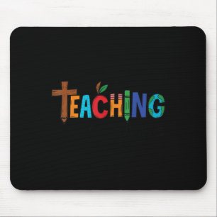 Christian Teacher Teaching Tiny Disciples Faith Me Mouse Pad