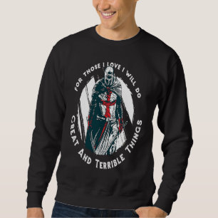 Christian Templar Knights Rosary Crusader Warrior Sweatshirt