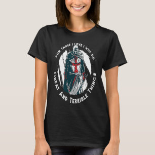 Christian Templar Knights Rosary Crusader Warrior T-Shirt