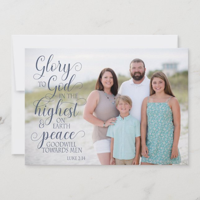 Christian Text Christmas Card  (Front)