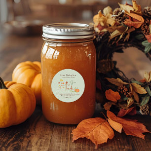 Christian Thanksgiving Bible Verse   Favour Custom Classic Round Sticker