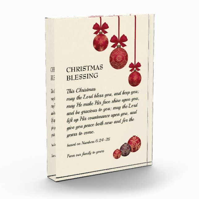 Christian | THE LORD BLESS YOU | Christmas Photo Block (Left)