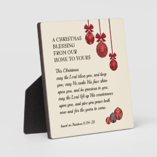 Christian   THE LORD BLESS YOU   Christmas Plaque