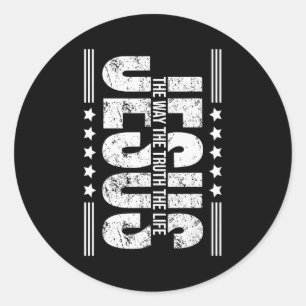 Christian, The Way The Truth The Life Classic Round Sticker