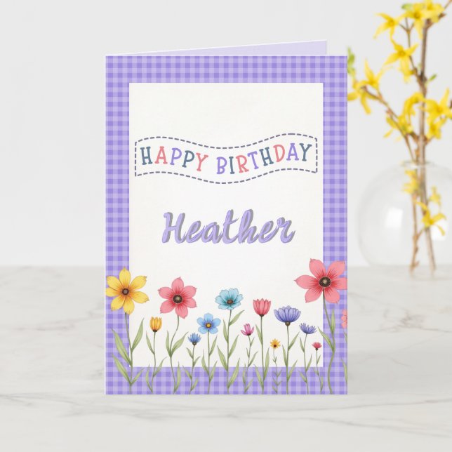 Christian Themed Folded Birthday Greeting Card (Yellow Flower)