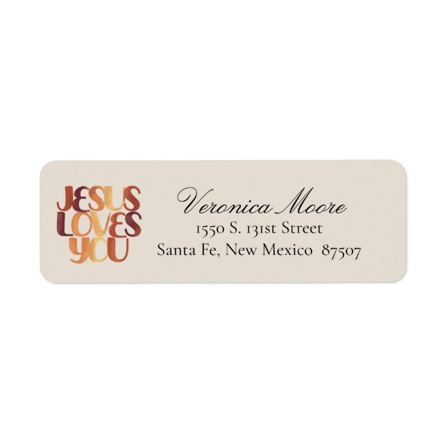 Christian Themes Return Address  Label (Front)