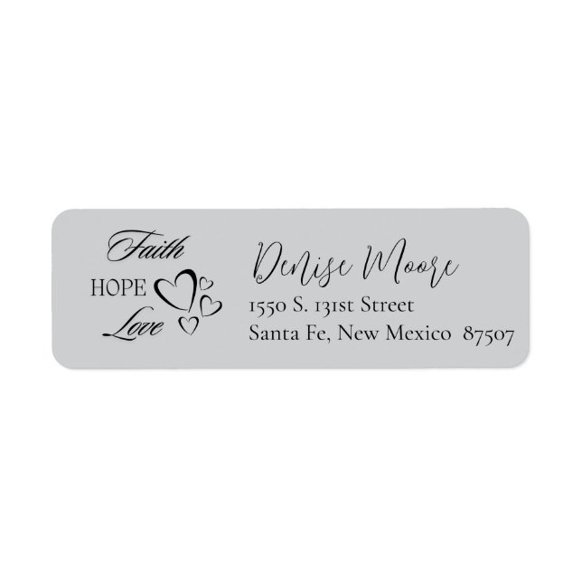 Christian Themes Return Address  Label (Front)