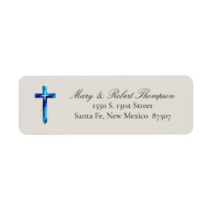 Christian Themes Return Address  Label