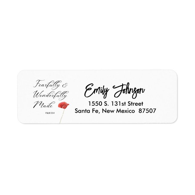 Christian Themes Return Address  Label (Front)
