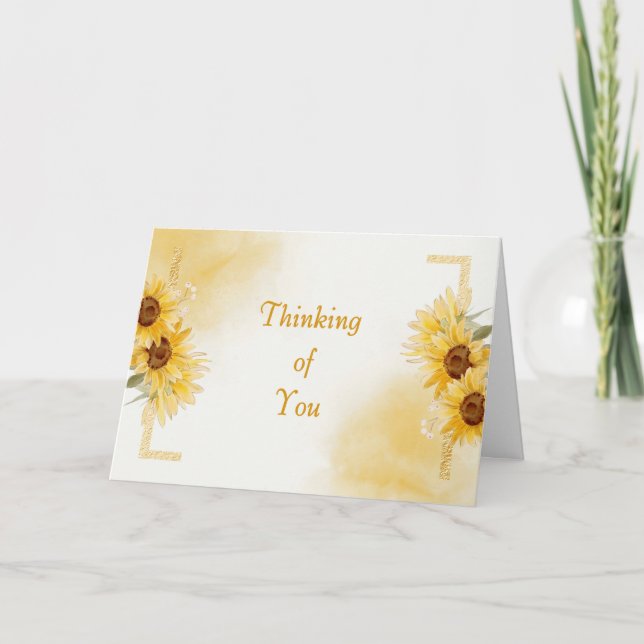 Christian Thinking of You Card with Sunflowers (Front)
