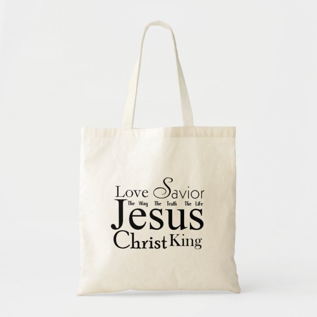 Christian Titles of Jesus Tote Bag (Front)
