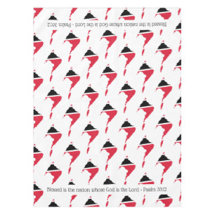 Christian TRINIDAD & TOBAGO Blessed Nation Psalm Tablecloth
