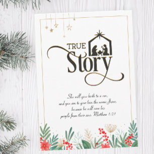Christian True Story Religious Christmas Card