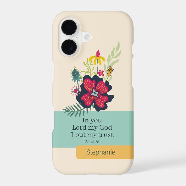 Christian Trust God Bold Abstract Floral (Back)