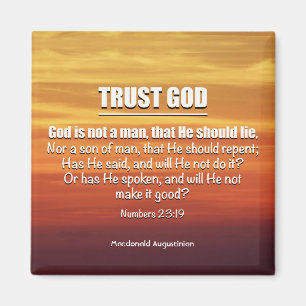 Christian TRUST GOD Numbers 23:19  Magnet