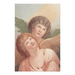 Christian Two Cherubs in Eastern Orthodox Poster