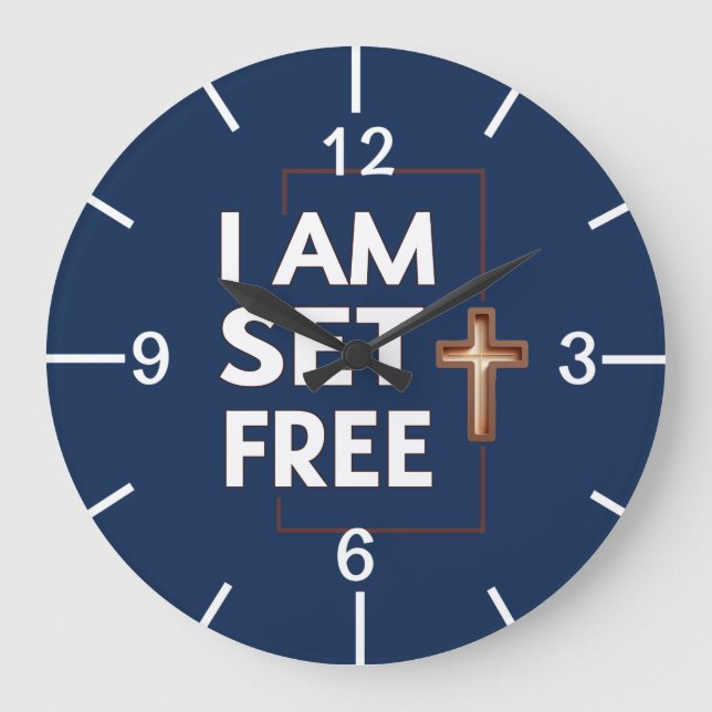 Christian Typography Wall Clock (Front)