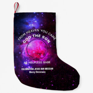 Christian Universe Christmas Nativity Small Christmas Stocking