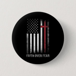 Christian Us Usa Flag American Christ Faith Over F 6 Cm Round Badge