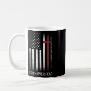 Christian Us Usa Flag American Christ Faith Over F Coffee Mug