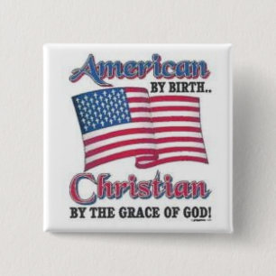 Christian USA 15 Cm Square Badge